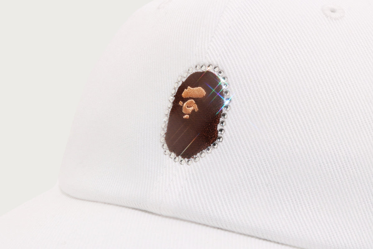 CRYSTAL STONE APE HEAD PANEL CAP LADIES