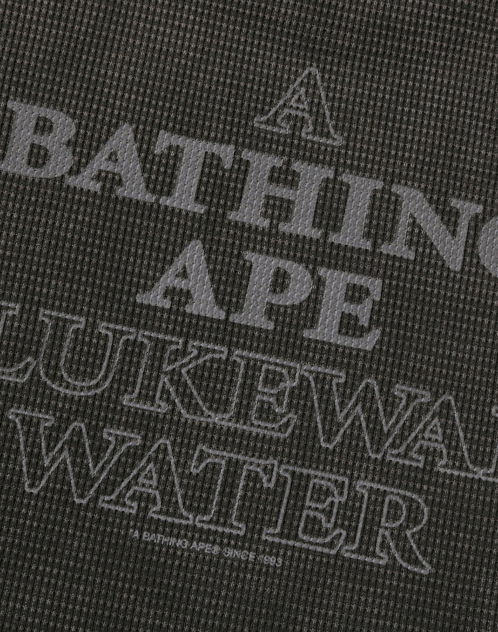 HEAVY WASHED BAPE MILITARY GRAPHIC RELAXED FIT LS TEE MENS