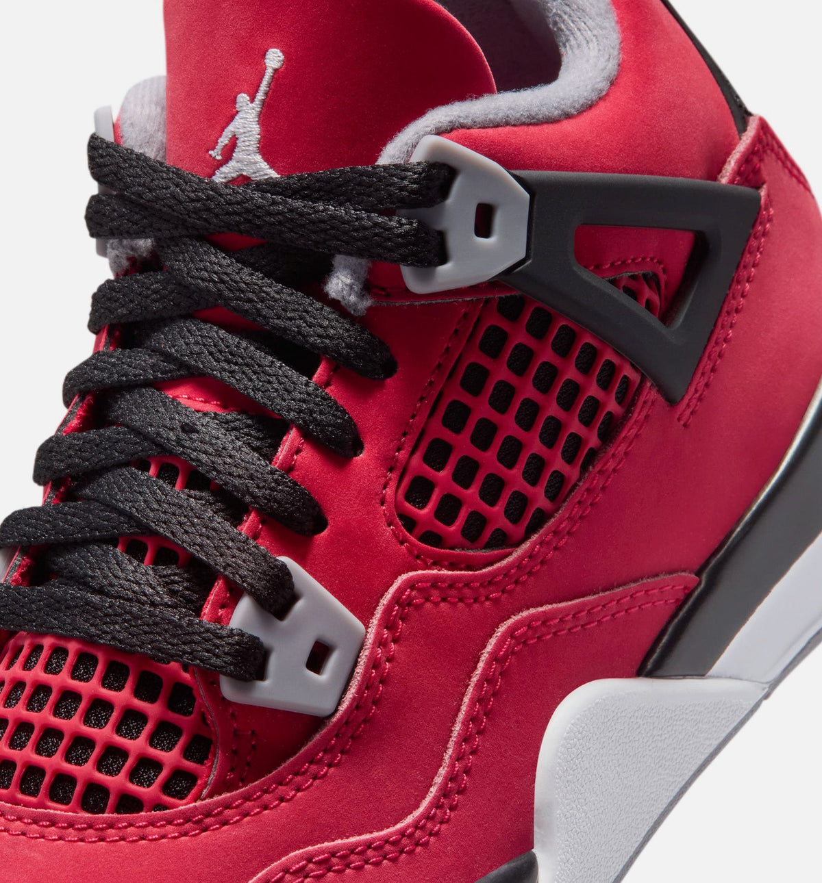 Air Jordan 4 Retro Toro Bravo Preschool Lifestyle Shoes - Fire Red/White/Black/Cement Grey