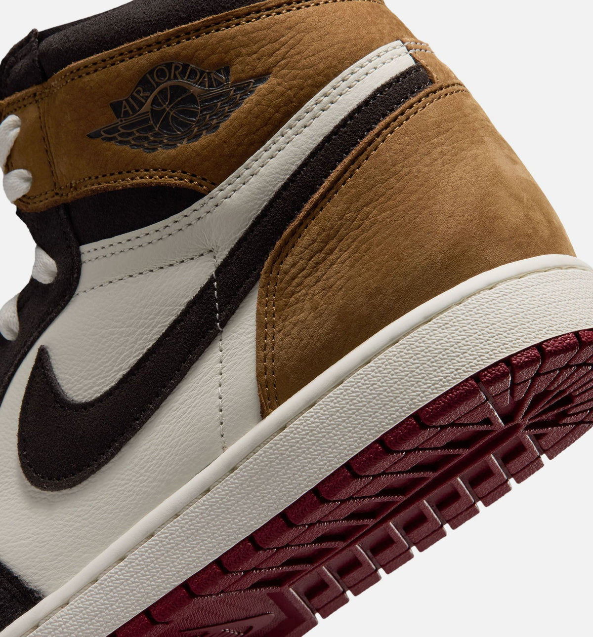 Air Jordan 1 Retro High OG Love Letter Men's Sneakers - Dark Brown / Red / Light Brown