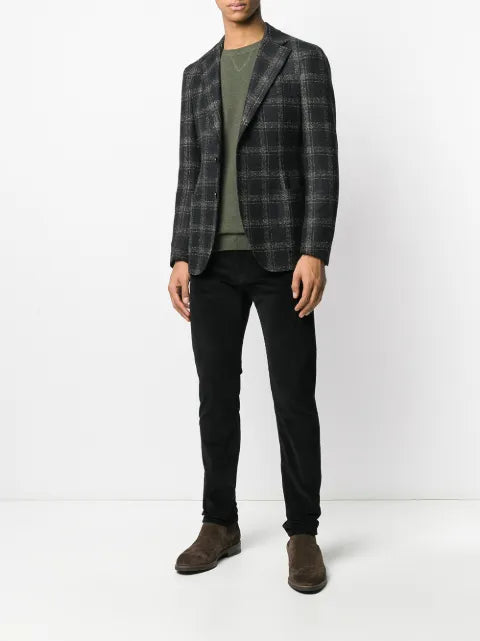 Al Duca D’Aosta 1902 check pattern blazer