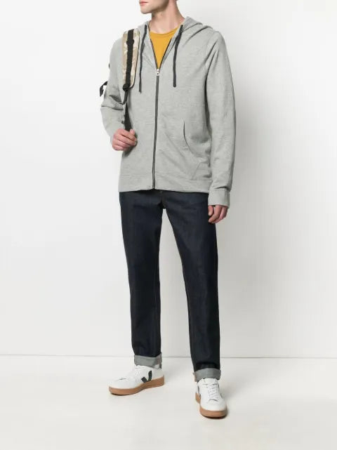 James Perse vintage cotton zip-front hoodie