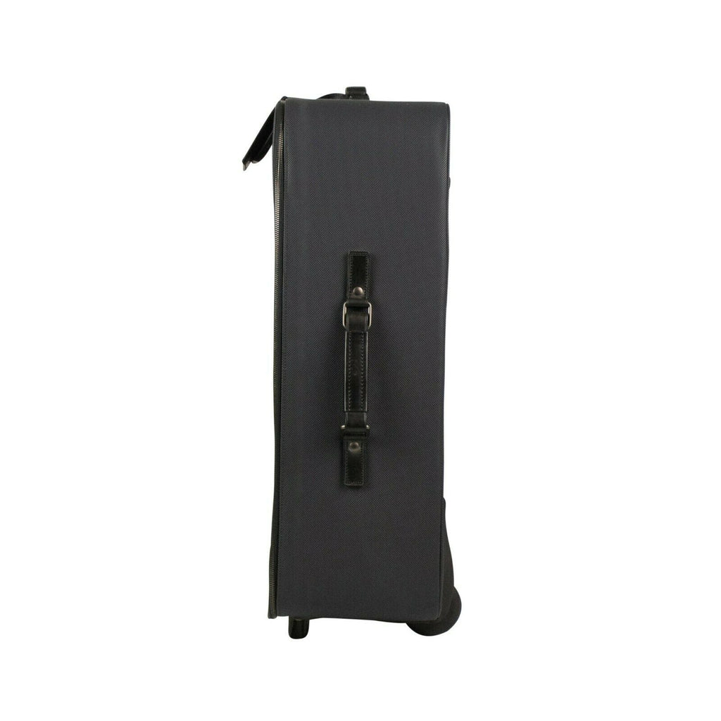 Blue Rubberized Canvas 'Marco Polo' Suitcase Luggage