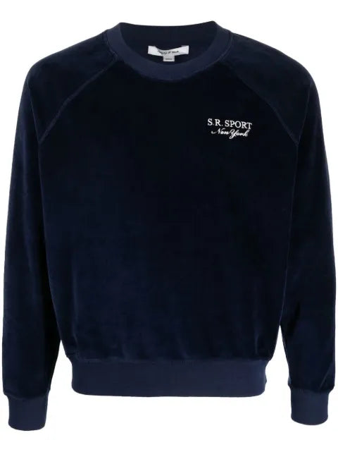 Sporty & Rich logo-embroidered long-sleeve sweatshirt
