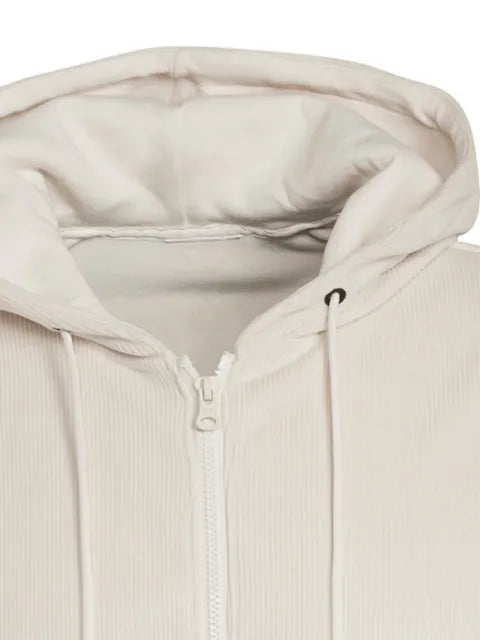 adidas ribbed-paneled zip-up hoodie