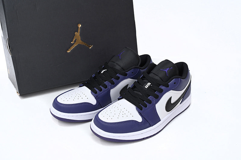 Jordan 1 Low Court Purple White Reps Sneaker 553558-500