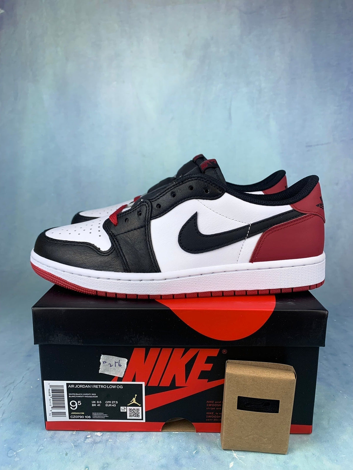 Air Jordan 1 Low Black Toe Unisex Sneakers CZ0790-106