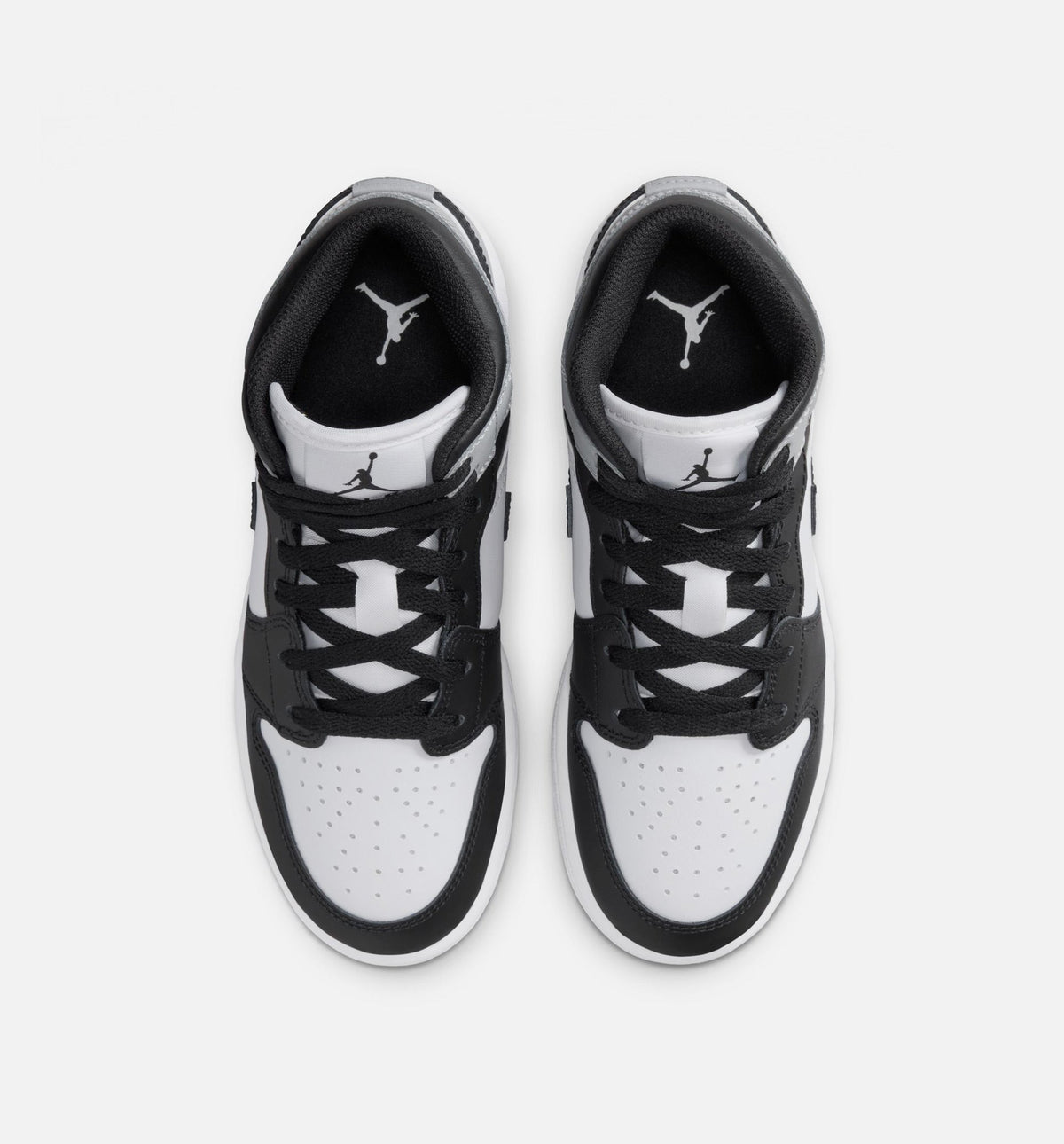 Air Jordan 1 Mid | Big Kids' Lifestyle Shoe | White/Light Smoke Grey/Black