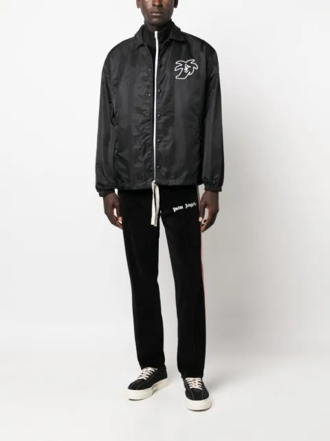 Palm Angels logo-patch lightweight jacket