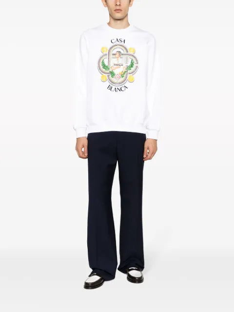 Casablanca Le Joueur organic cotton sweatshirt