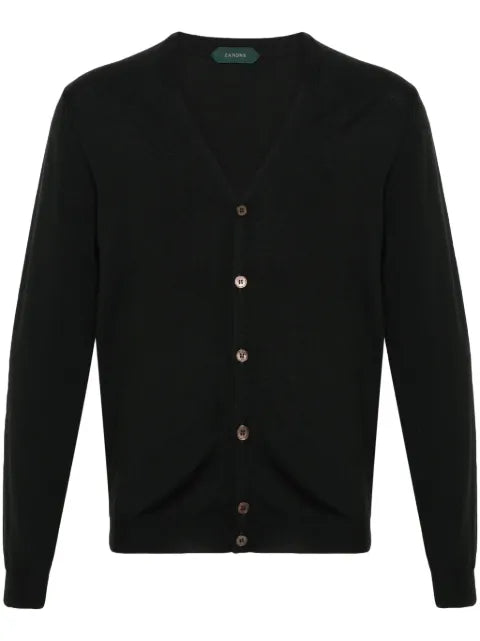 Zanone fine-knit V-neck cardigan