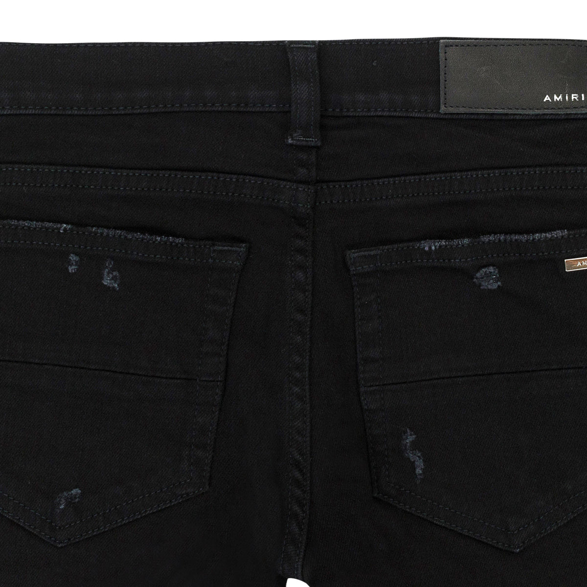 CAMO APPLIQUE BLACK STRAIGHT JEANS