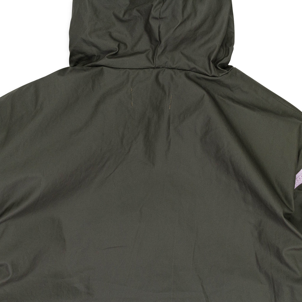 HALF ZIP ANORAK OLIVE/LAVENDER HOODIE