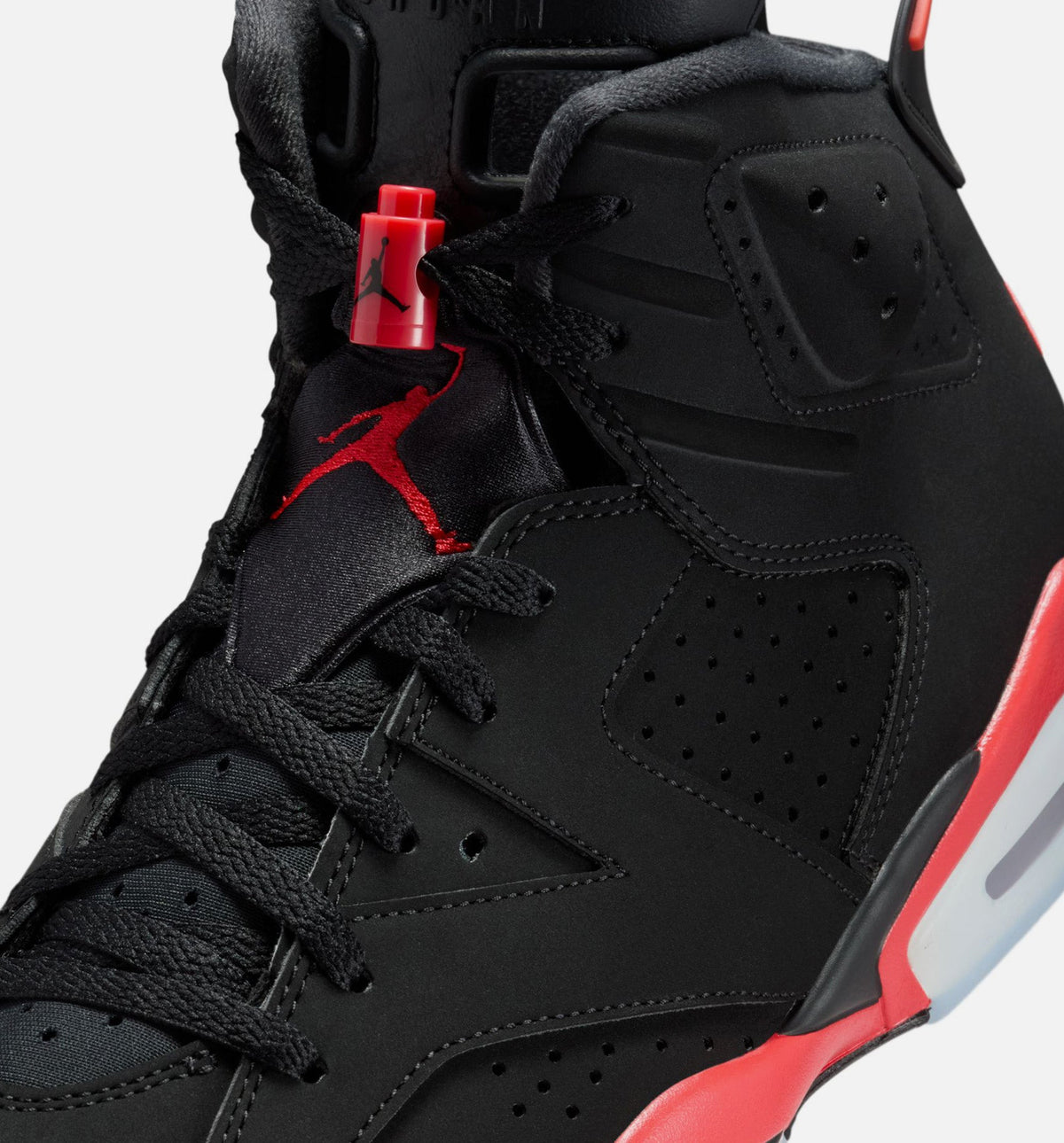 Air Jordan 6 Retro Infrared Salesman – Men's Lifestyle Shoe in Black/Light Crimson
