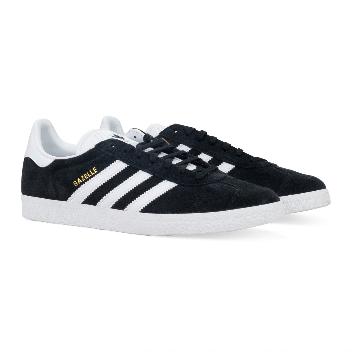 BLACK/WHITE/GOLD GAZELLE SNEAKERS