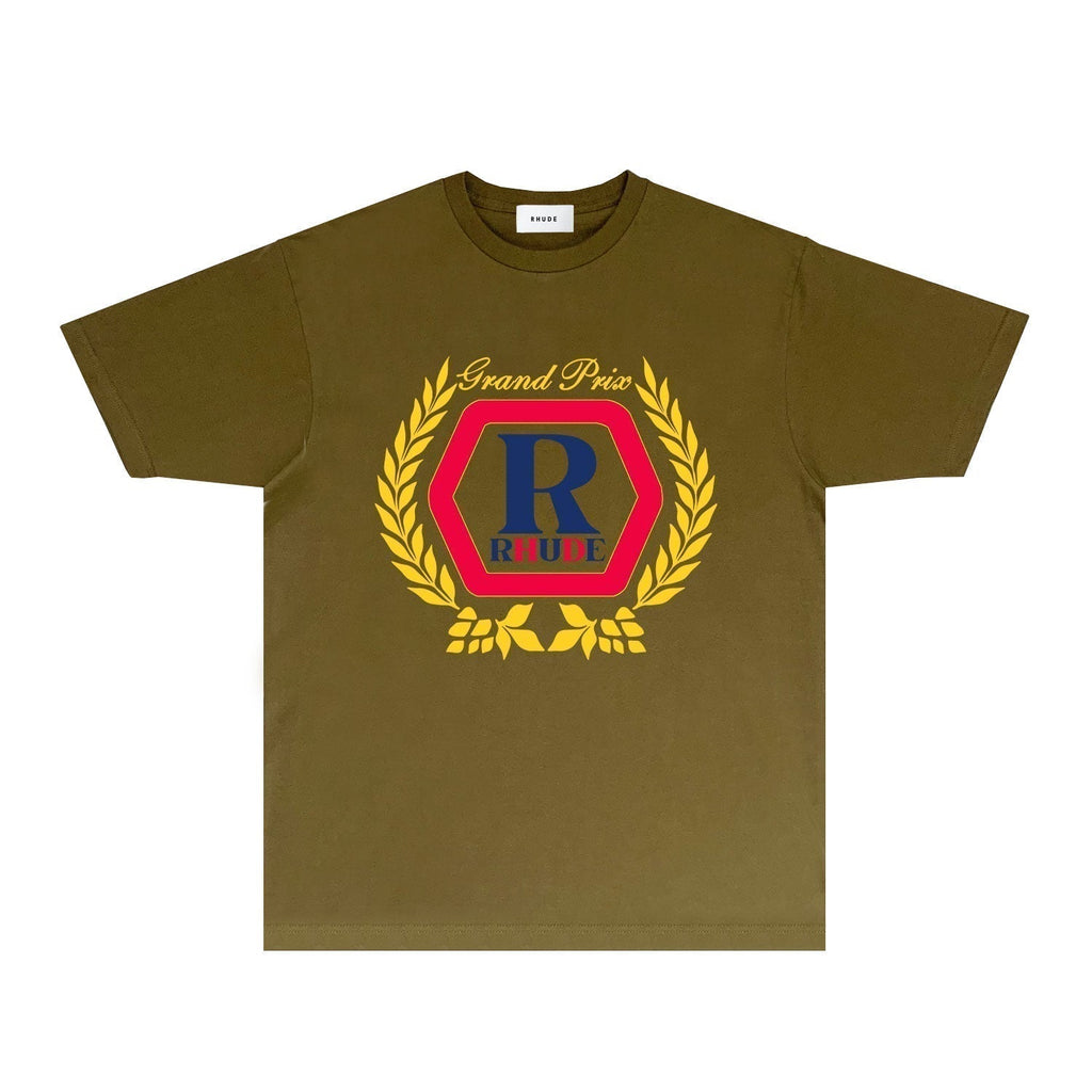 Rhude T-shirts Printed Trendy Pure Cotton