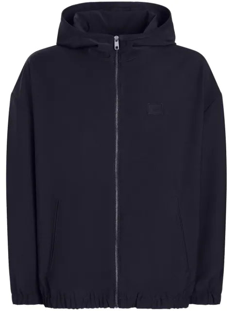 Dolce & Gabbana logo-plaque hooded jacket