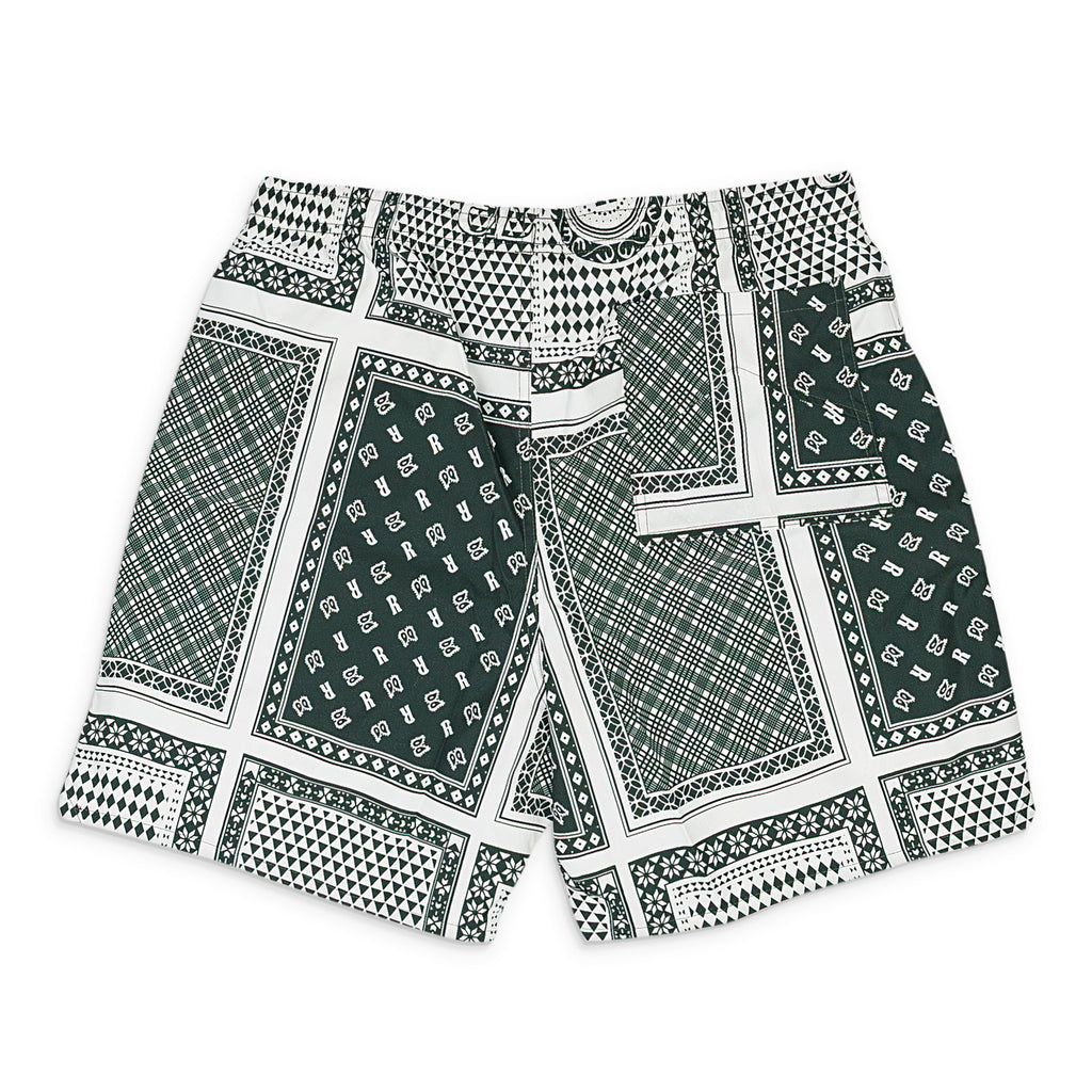 Grey Bandana Swim Trunks