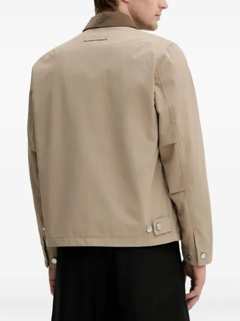 SAMSOE SAMSOE corduroy-collar zip-front jacket