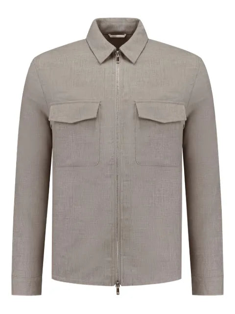 Marco Pescarolo zip-front flap-pocket shirt jacket