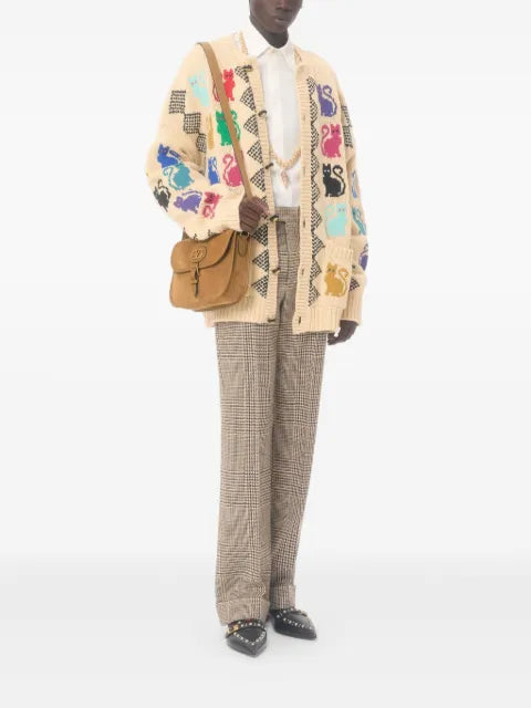 Valentino Garavani Le Chat De La Maison jacquard pattern cardigan