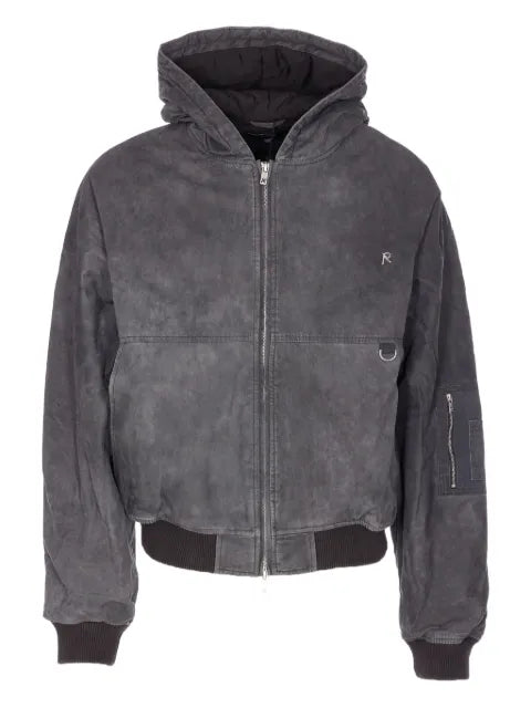 Represent hooded bomber jacket