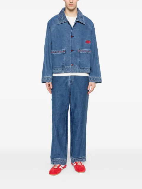 BODE embroidered denim jacket