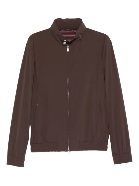 Brunello Cucinelli bonded nylon outerwear jacket with packable hood