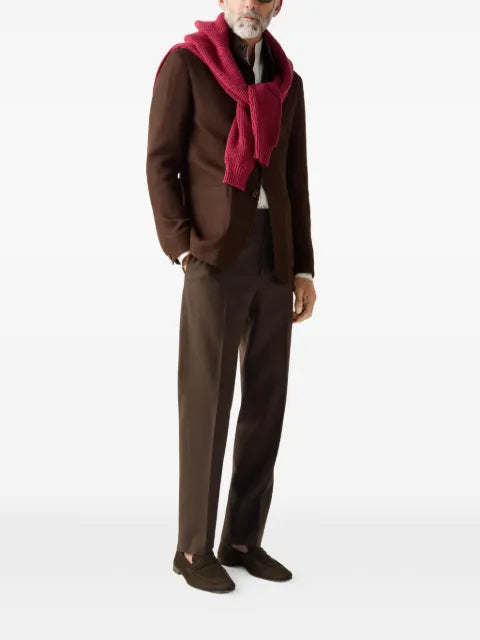 Zegna Il Conte Oasi Lino buttoned jacket