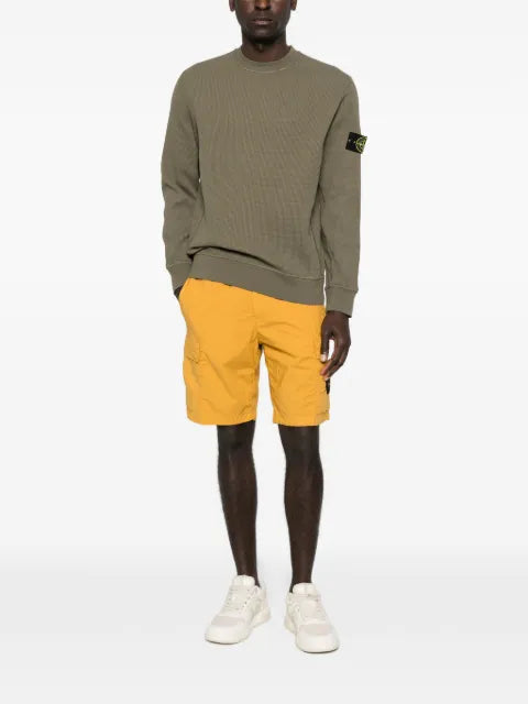 Stone Island 6100056 organic cotton waffle fleece sweatshirt