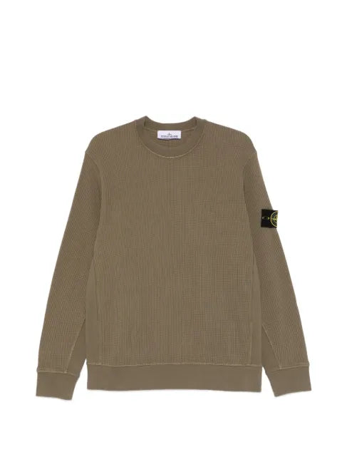 Stone Island 6100056 organic cotton waffle fleece sweatshirt