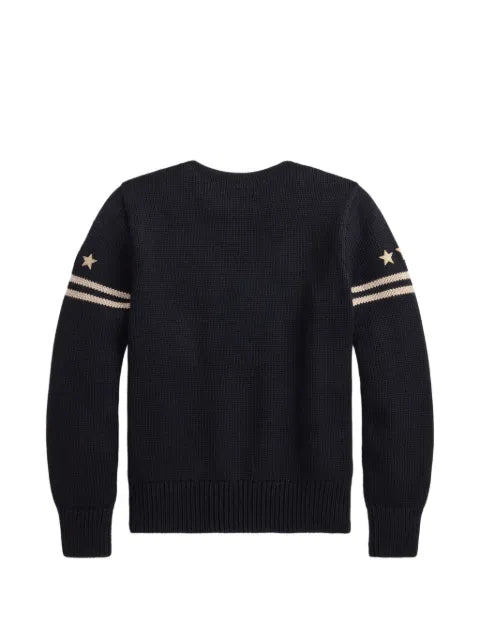 Ralph Lauren RRL skull-patch star-embroidered sweater