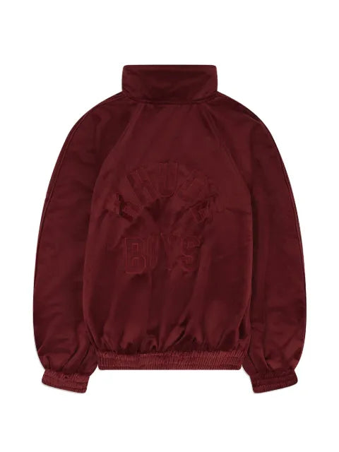 RHUDE zip-up velvet track jacket