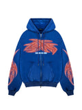 GODMADE Vivid graphic-print zip-up hoodie