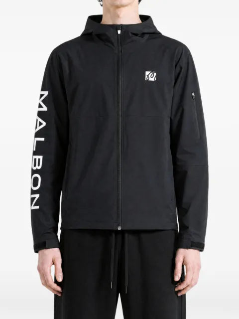 Malbon Golf logo-print hooded jacket