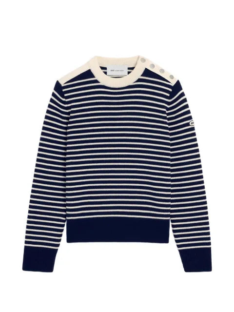 AMI Paris Sailor striped wool crewneck sweater