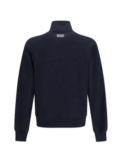 Dolce & Gabbana logo-plaque zip-up high-neck sweater