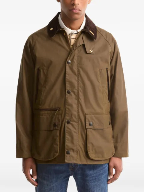 Barbour Bedale corduroy-collar waxed jacket