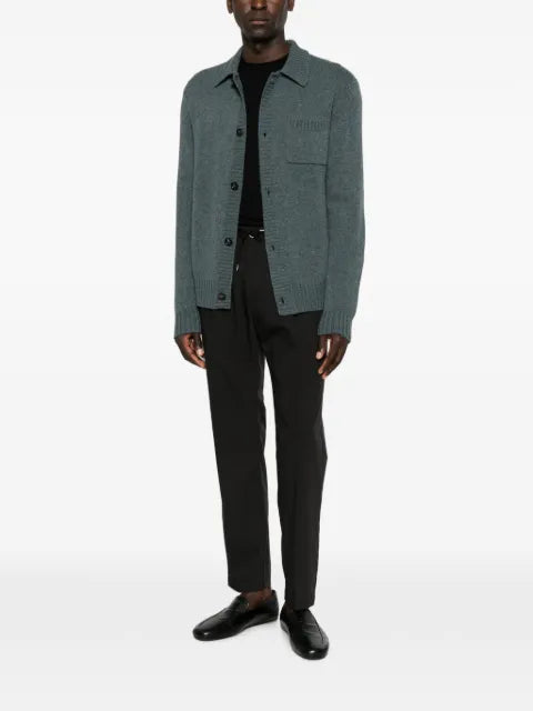 BOMPARD shirt-collar chest-pocket cardigan