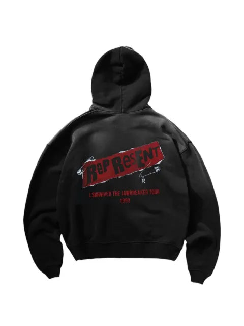 Represent graphic-print drop-shoulder hoodie
