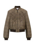 Alexander McQueen Prince Of Wales check bomber jacket in brown