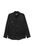 BOSS virgin wool flap-pocket jacket