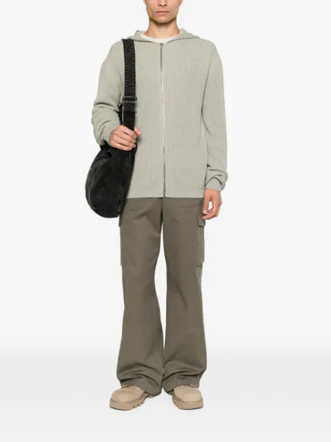 Rick Owens ribbed-knit zip-up cardigan