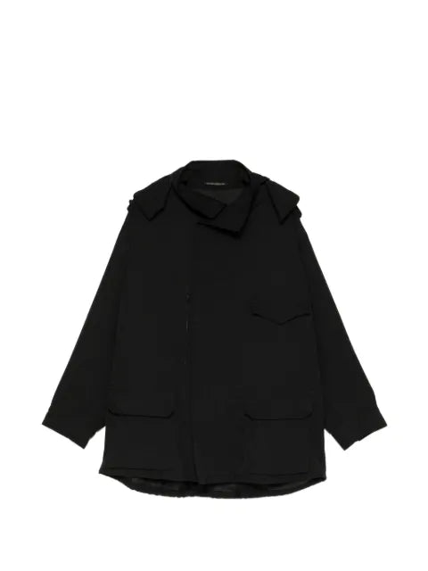 Yohji Yamamoto epaulette flap-pocket jacket