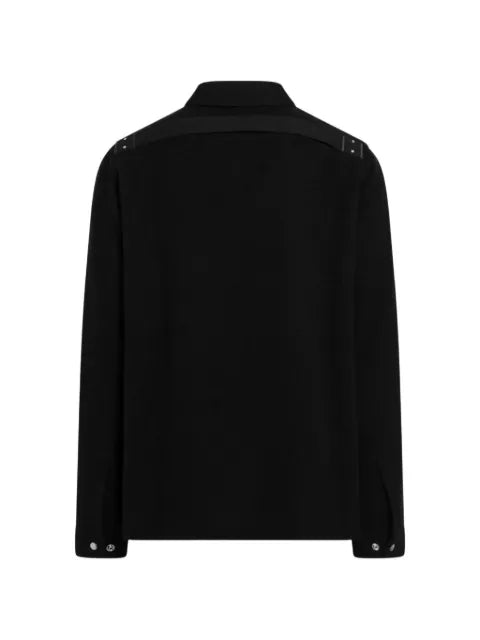 Rick Owens logo-ribbon zip-up jacket