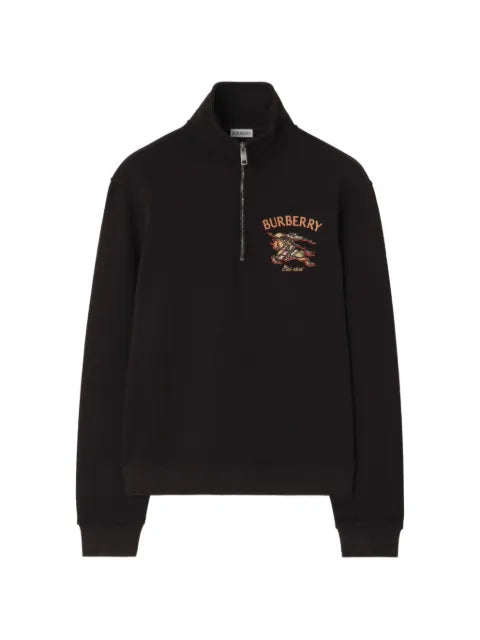 Burberry Knight Check cotton half-zip sweater
