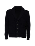 Filippo De Laurentiis shawl-collar ribbed-knit cardigan