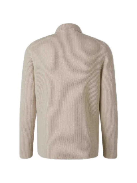Gran Sasso ribbed-knit button-up sweater