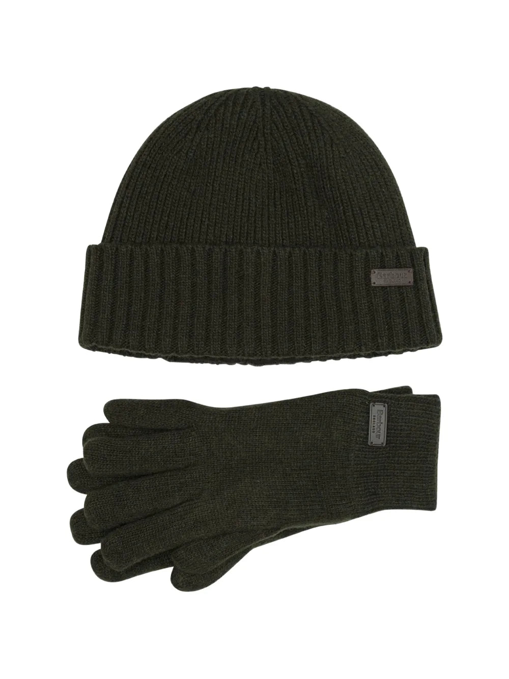 Barbour Ribbed Beanie and Gloves Set