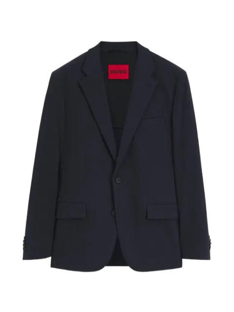 HUGO slim-fit suit jacket in performance-stretch seersucker